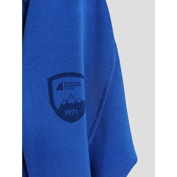 MEC Mountain Equipment Co-Op Fleece Lined 1/2 Zip Pullover Jacket Blue Large L - Picture 2 of 9